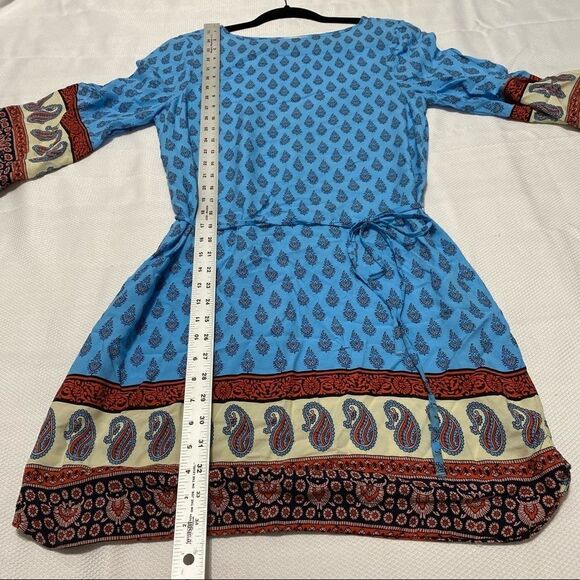 BeachLunchLounge Turquoise Boho Tunic Shift Dress - Picture 2 of 9